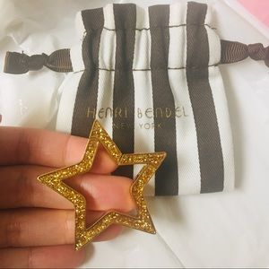 Henri Bendel Glitter Gold Star Bag Decor